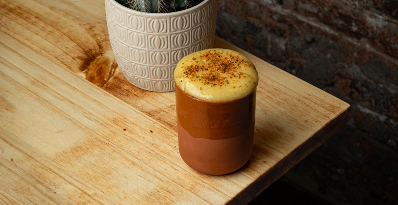 TIJUANA PASSION cocktail with tequila, mango and tajin